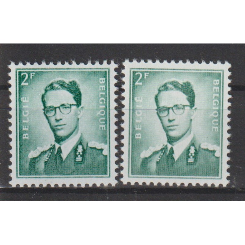 1958 - COB 1066P3 + a** - Scott 453 - Luminescent paper - The 2 different shades - MNH