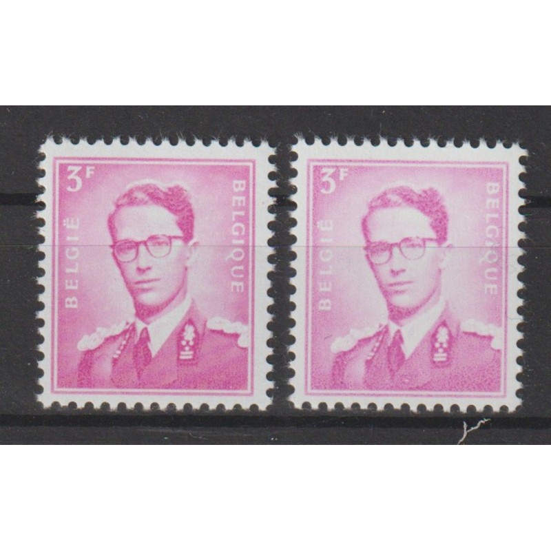 1958 - COB 1067P3 + a** - Scott 455 - Luminescent paper - The 2 different shades - MNH