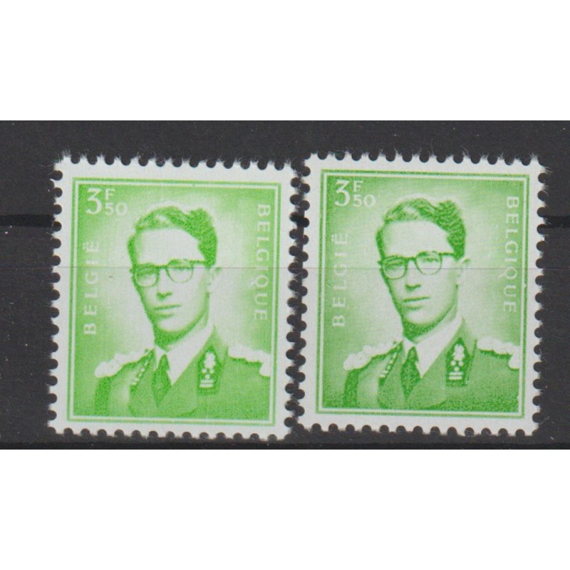 1958 - COB 1068P3 + a** - Scott 456 - Luminescent paper - The 2 different shades - MNH