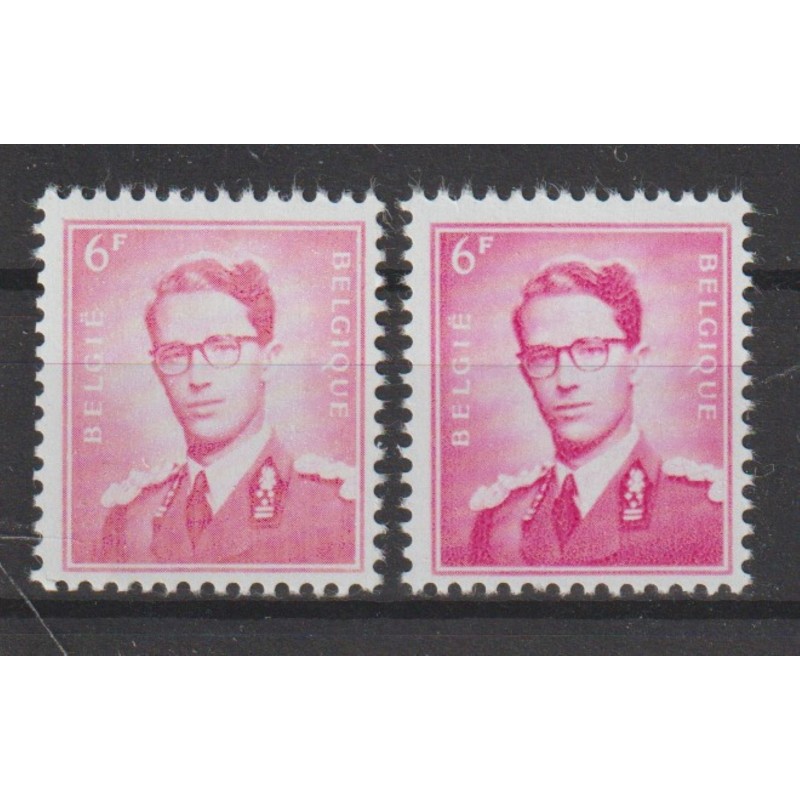 1958 - COB 1069P3 + a** - Scott 460 - Luminescent paper - The 2 different shades - MNH