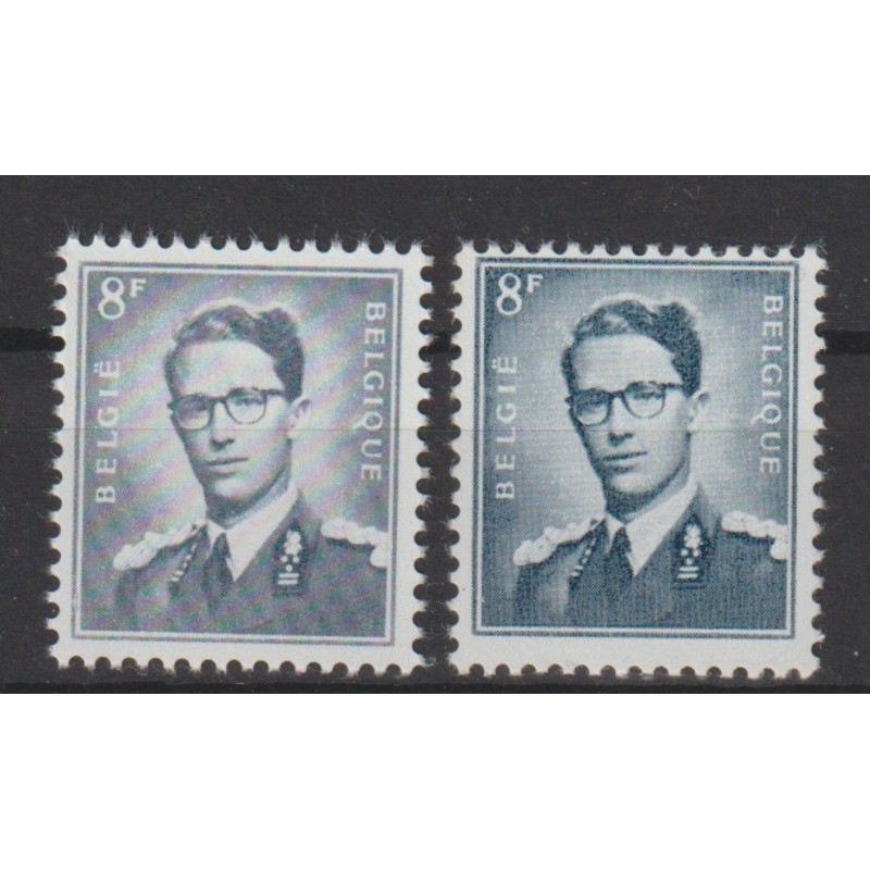 1958 - COB 1071P3 + a** - Scott 464 - Luminescent paper - The 2 different shades - MNH