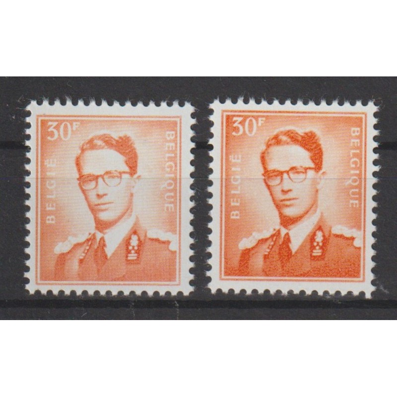 1958 - COB 1074P3 + a** - Scott 468 - Luminescent paper - The 2 different shades - MNH