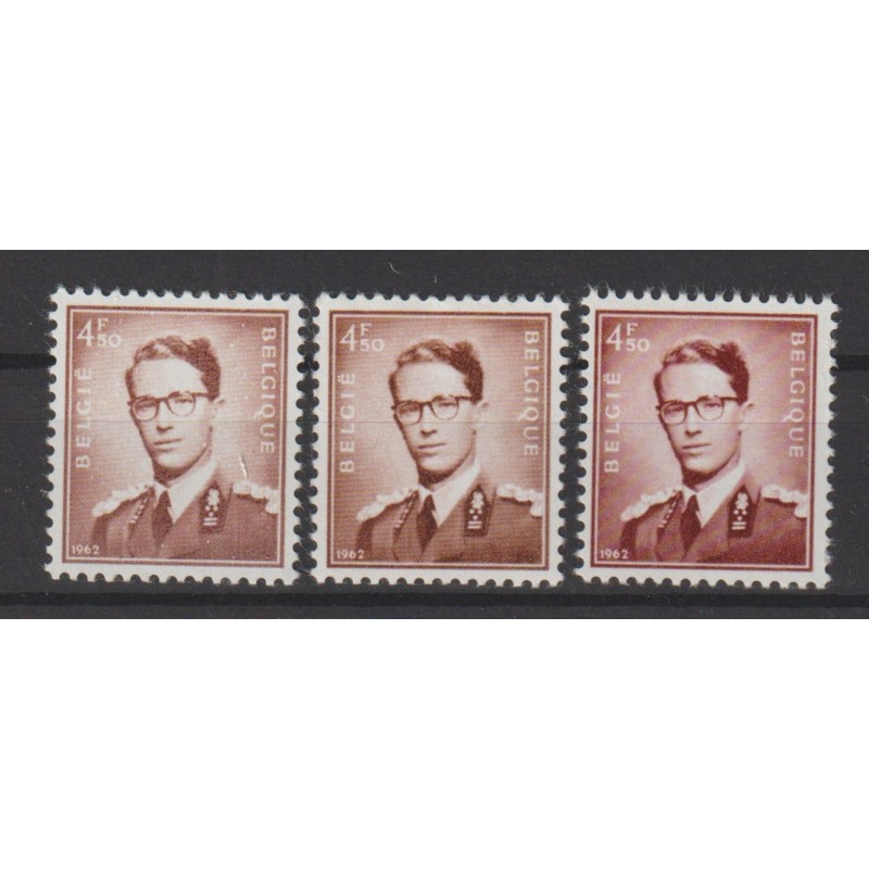 1958 - COB 1068A.P3** - Scott 458 - Luminescent paper - The 3 different shades - MNH