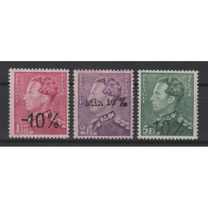 1946 - COB 724A/E* - SURCHARGED -10% - MH