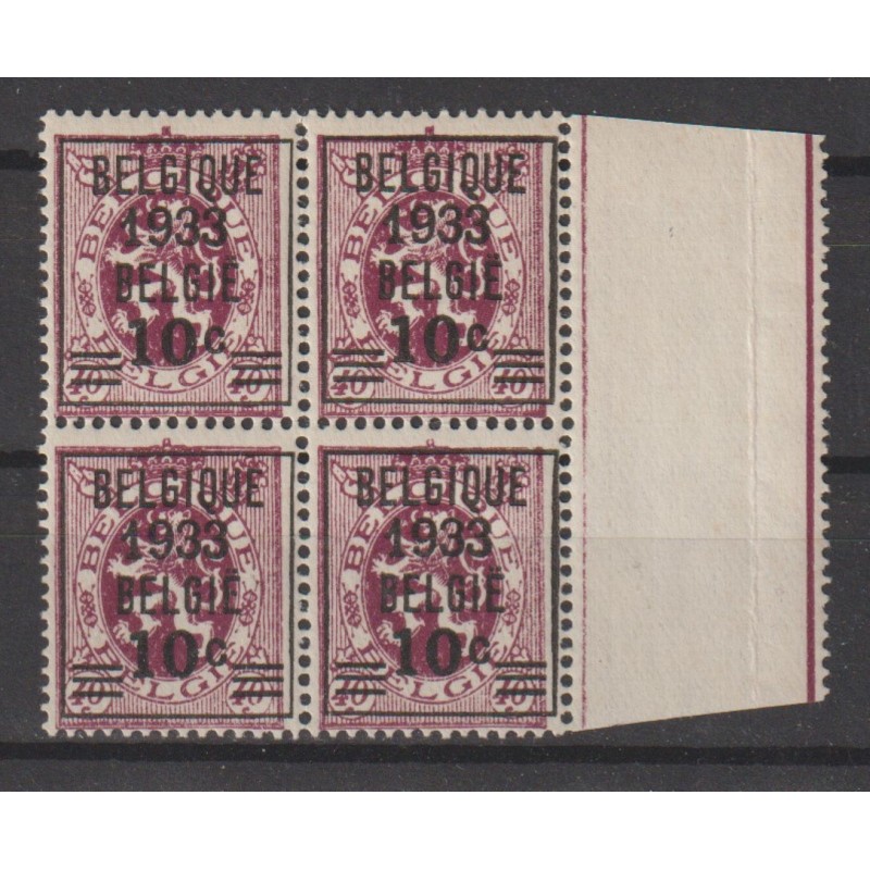 1933 - COB 375A** - SCOTT 254 - Block of 4 - MNH