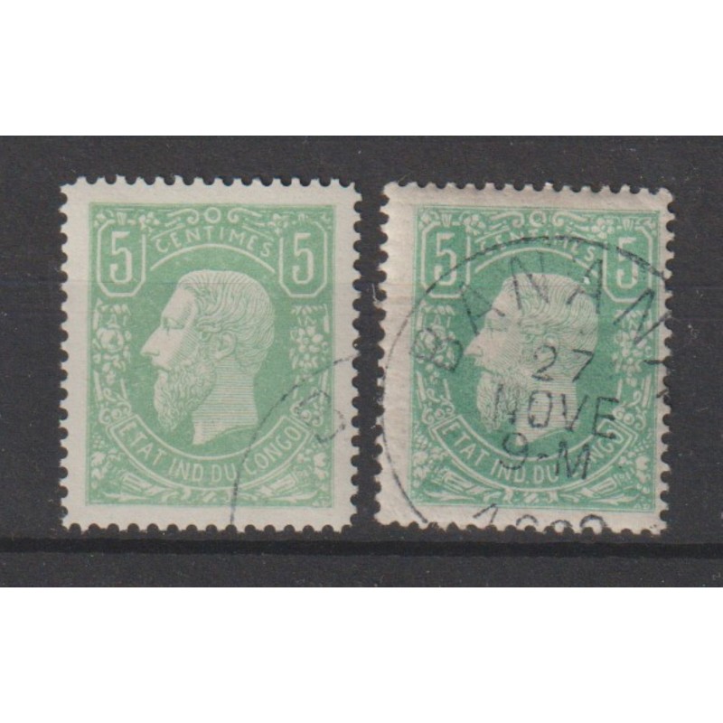 1886 - CONGO - COB 1a - SCOTT 1 - The 2 different shades