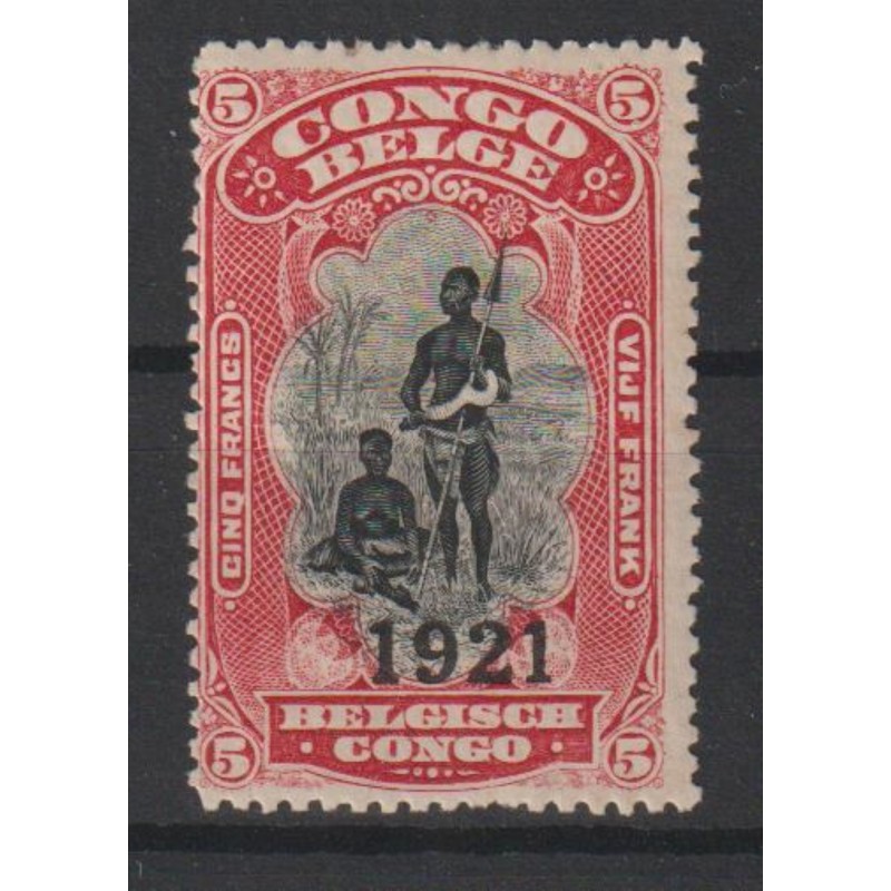 1921 - Congo - COB 93* - Scott 72 - SURCHARGED - MH