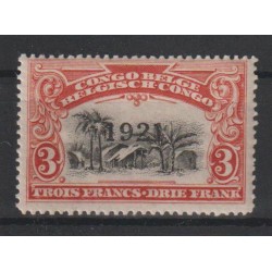 1921 - Congo - COB 92** -...