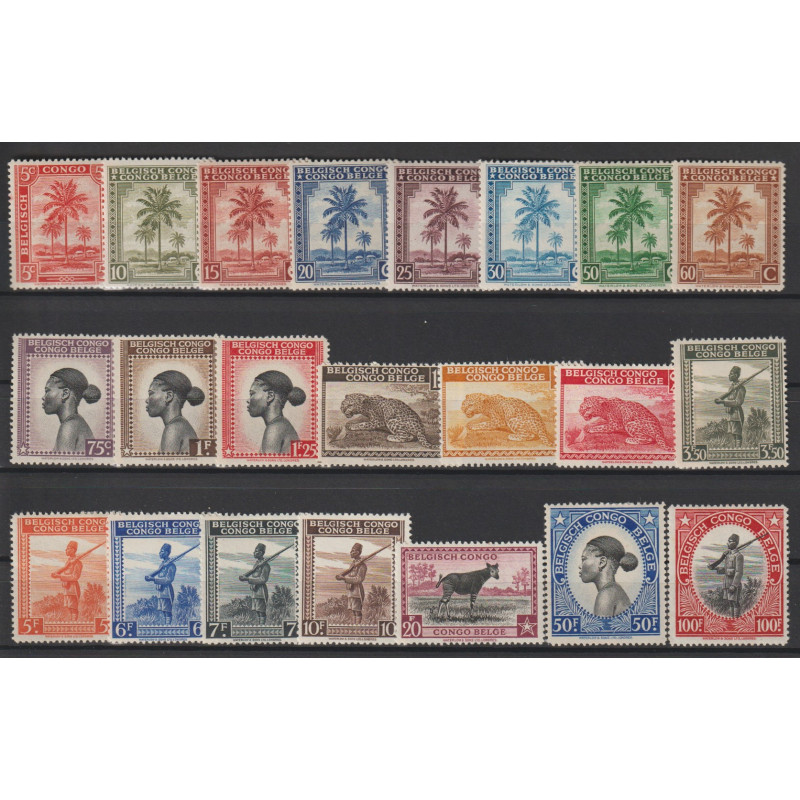 1942 - CONGO - COB 228/48* - SCOTT 187/206 + 226/7 - MH