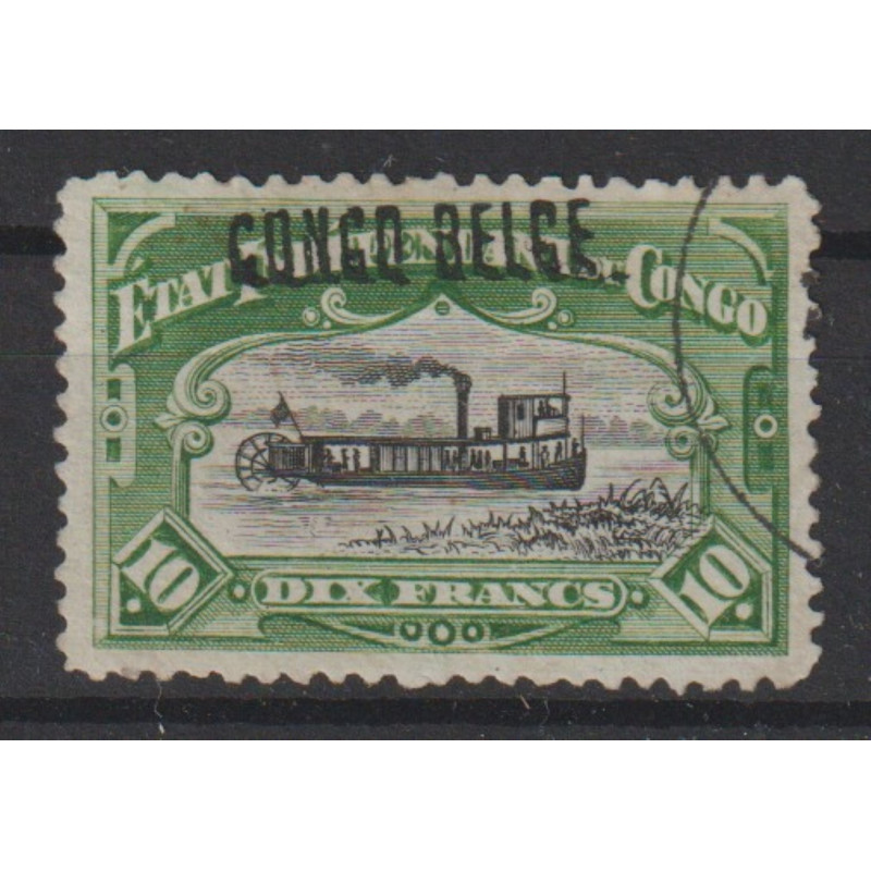 1909 - Congo - COB 39L - SCOTT 40b - Handstamped