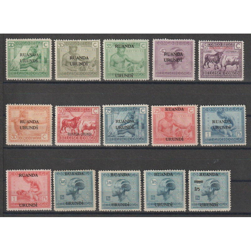 1925 - RUANDA-URUNDI - COB 62/76* - MH