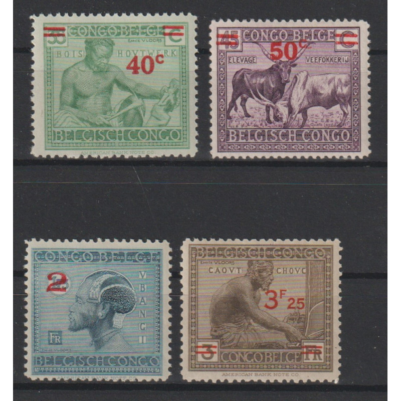 1931 - CONGO - COB 159/61A* - SCOTT 136/8 + 157 - MH