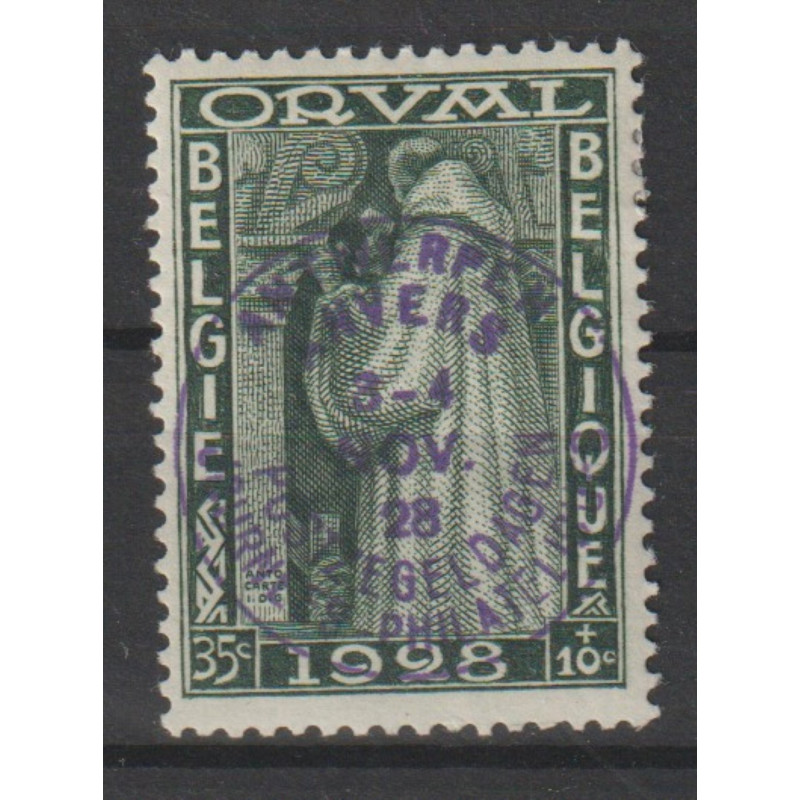 1928 - COB 266C* - SCOTT B71 - SURCHARGED "ANTWERPEN" - ORVAL - MH