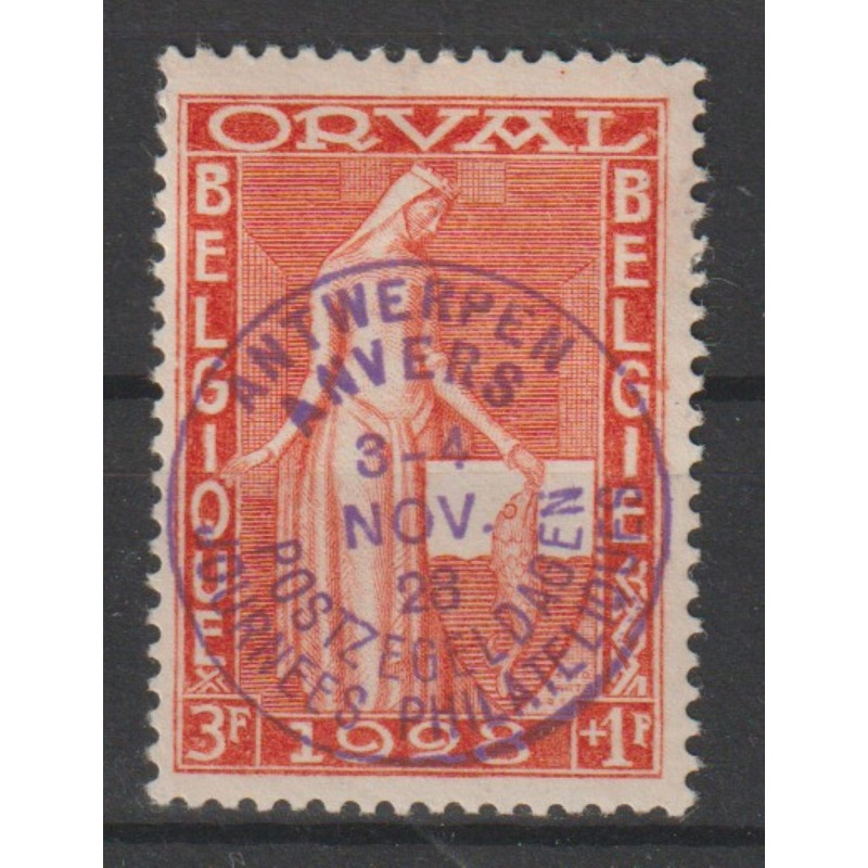 1928 - COB 266G* - SCOTT B75 - SURCHARGED "ANTWERPEN" - ORVAL - MH