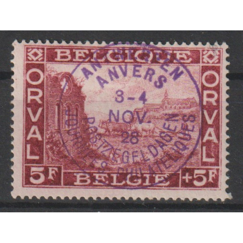 1928 - COB 266H* - SCOTT B76 - SURCHARGED "ANTWERPEN" - ORVAL - MH