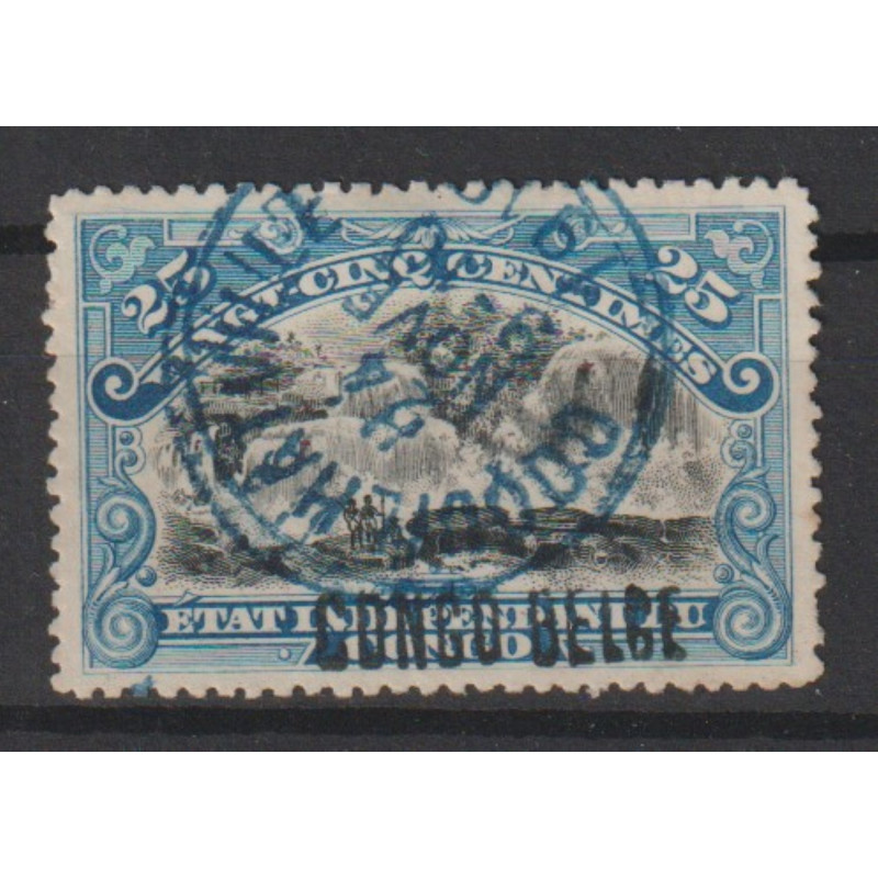 1909 - Congo - COB 33L - SCOTT 34a - Handstamped