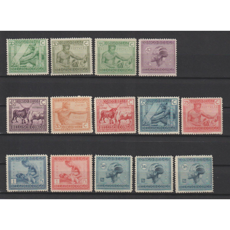 1925 - CONGO - COB 118/31** - SCOTT 92 + 95/7 + 99 + 101/2 + 104/8 + 112/3 - MNH