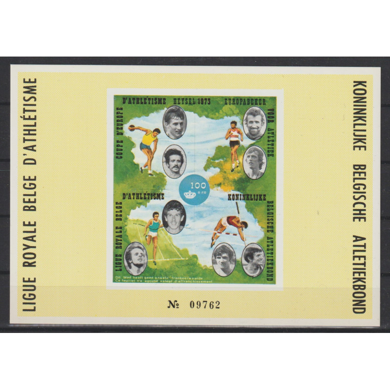 1973 - Erinnophilie - COB E127 - Athletics - LUXURY SHEET - MNH