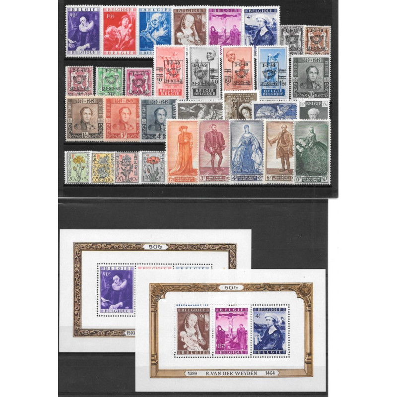 1949** - Year set - 32 stamps + 2 sheets - MNH