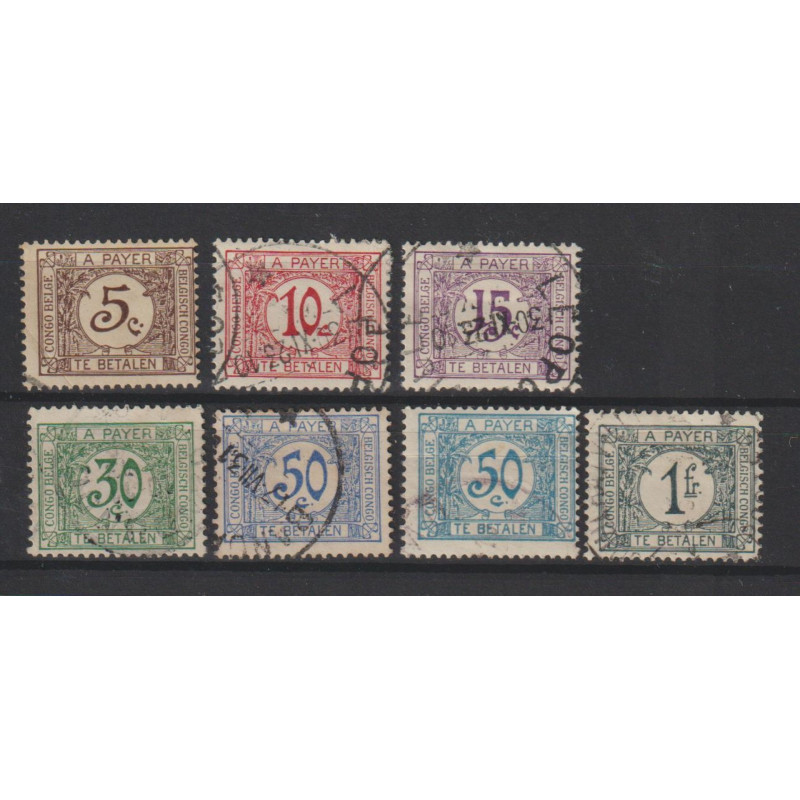 1923 - CONGO - Postage Due - COB TX66/72