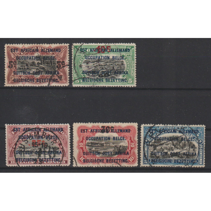 1922 - Ruanda-Urundi - COB 45/9 - Overprinted and Surcharged