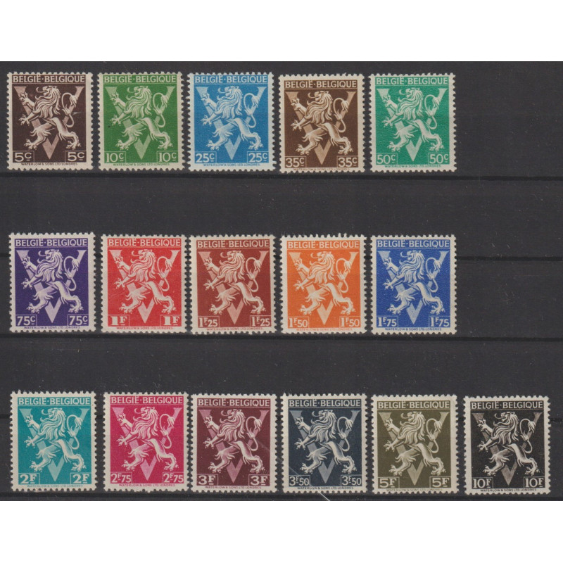 1944 - COB 674A/89A** - Scott 338/53 - MNH