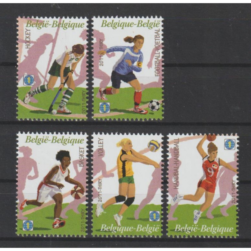 2011 - COB 4155/59 - Stamps from the sheet - MNH