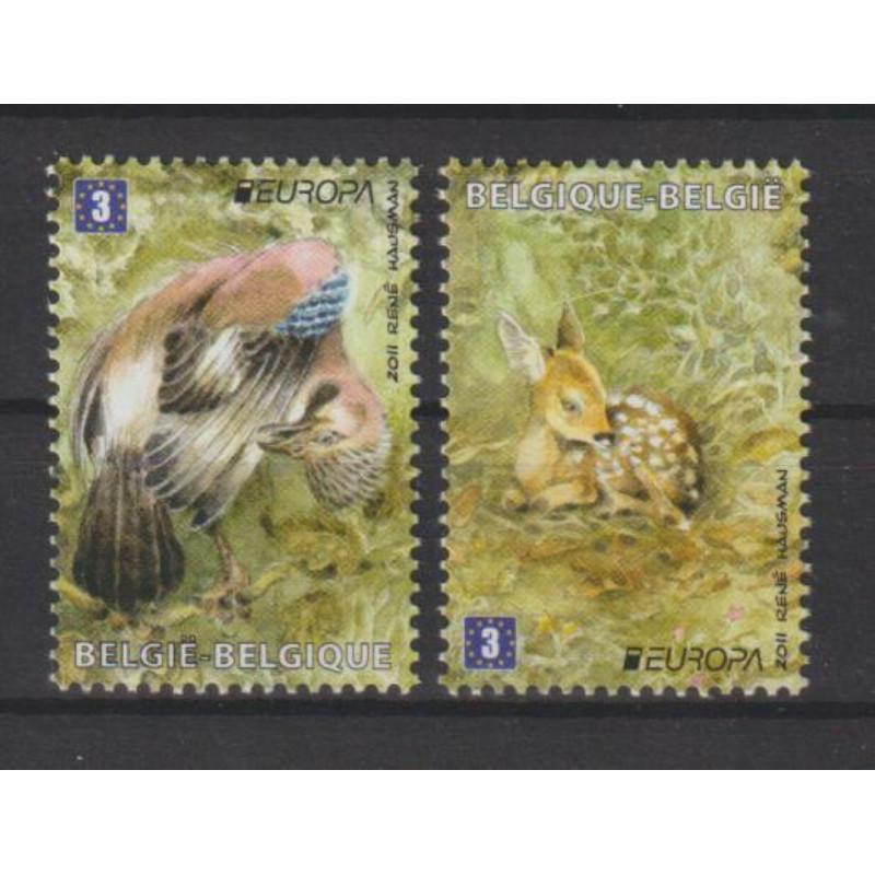 2011 - COB 4180/81 - Stamps from the sheet - MNH