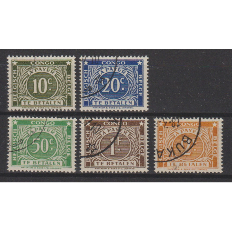 1943 - CONGO - Postage Due - COB TX73A/7A - Perforation 14 x 14 1/2