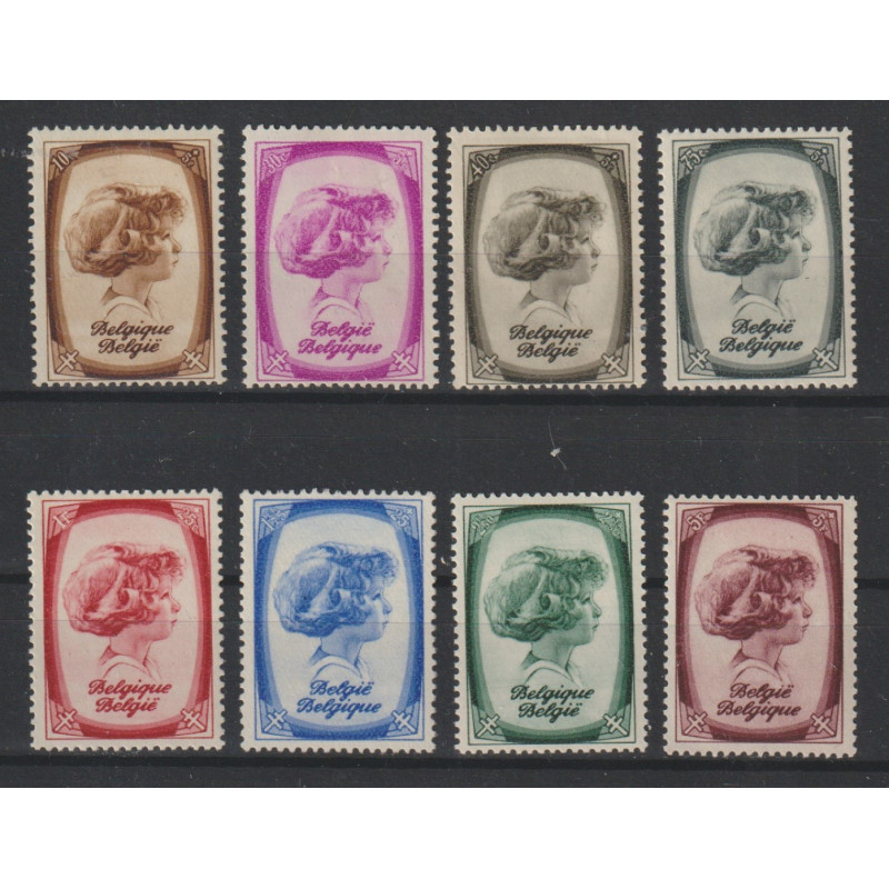 1938 - COB 488/95** - SCOTT B225/32 - MNH