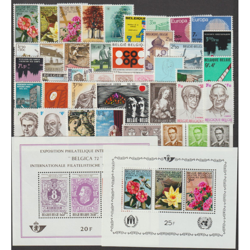 1970** - Year set - 41 stamps + 2 sheets - MNH