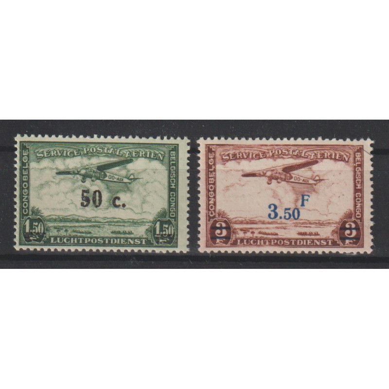 1936 - CONGO - Air Post - COB PA16/7** - Scott C16/7 - MNH