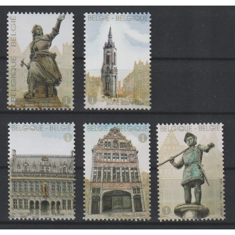 2013 - COB 4372/76 - Stamps from the sheet - MNH