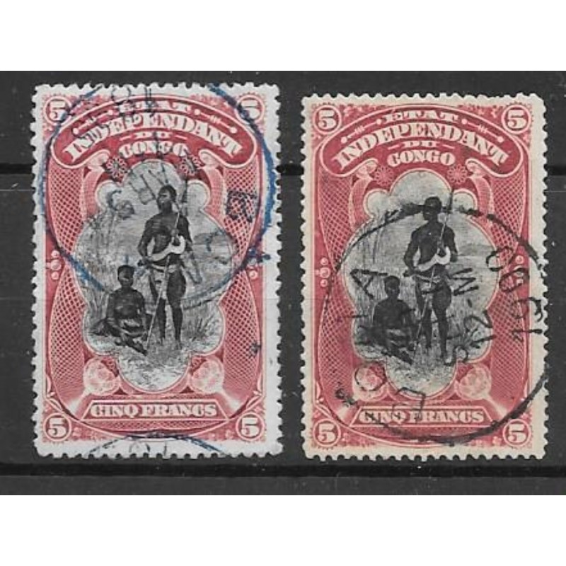 1894 - CONGO - COB 28 + 28a - SCOTT 26