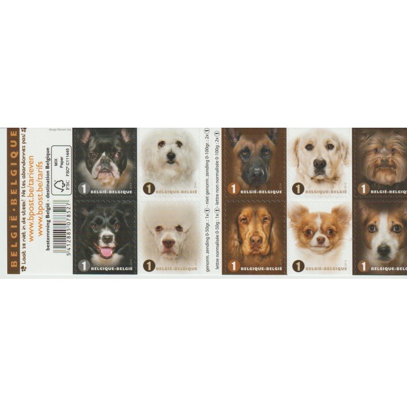 2014 - COB B145** - Booklet - Dogs - MNH