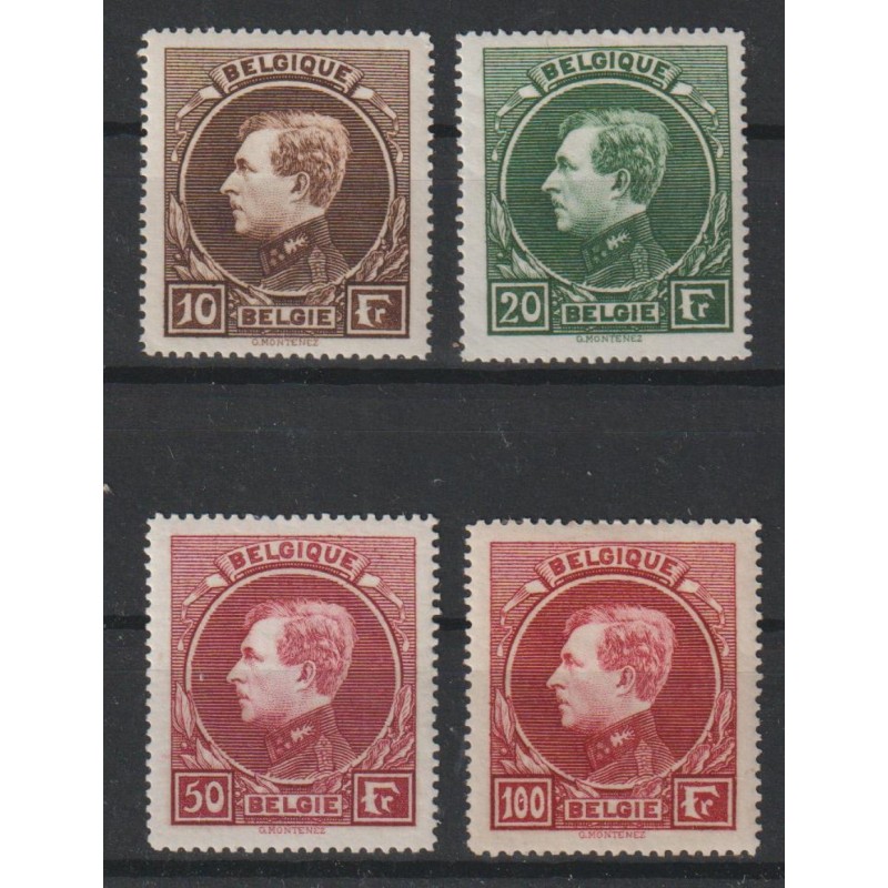 1929 - COB 289/92* - SCOTT 212/3 + 214a/5a - Perforation 14 1/2 - MH