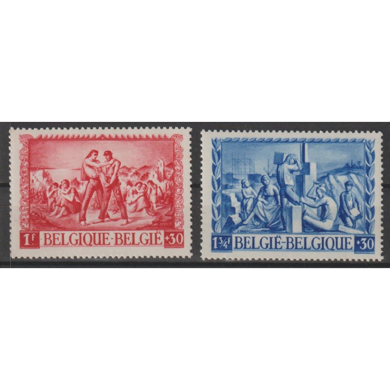 1945 - COB 697/8** - Scott B395/6 - MNH