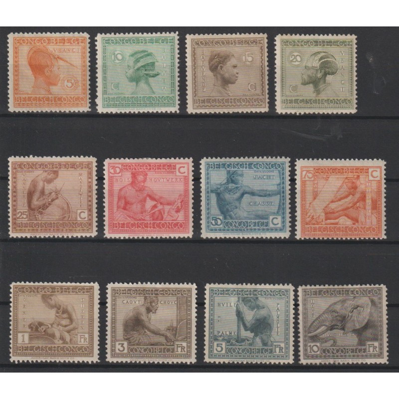 1923 - CONGO - COB 106/17* - SCOTT 88/91 + 93/4 + 98 + 100 + 103 + 109/11 - MH