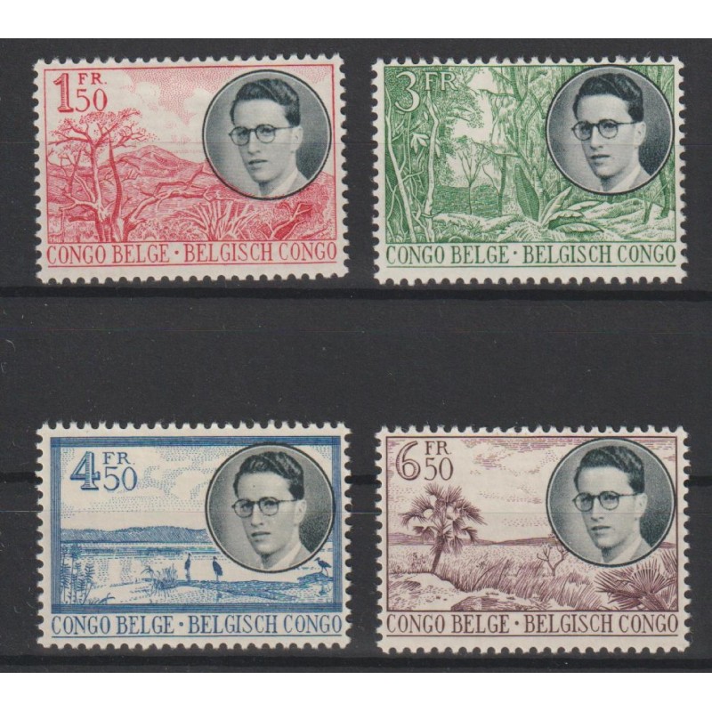 1955 - CONGO - COB 333/6* - SCOTT 294/7 - MH