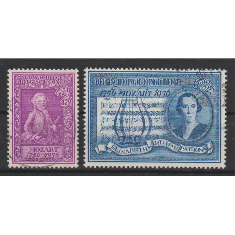 1956 - CONGO - COB 339/40 - SCOTT B38/9