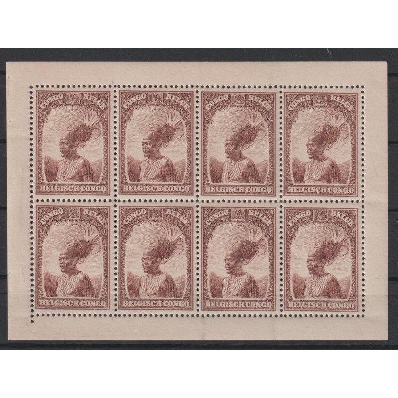 1931 - CONGO - Sheet - COB 177** - SCOTT 148b - MNH