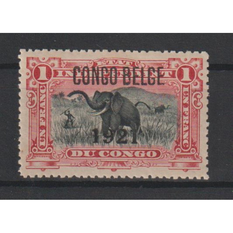 1921 - Congo - COB 91A** - Scott 70 - SURCHARGED