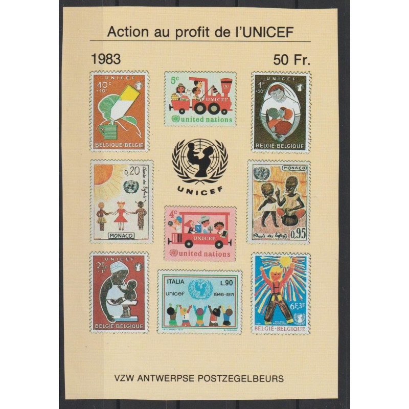 1984 - Erinnophilie - COB E134** - UNICEF - French text - MNH