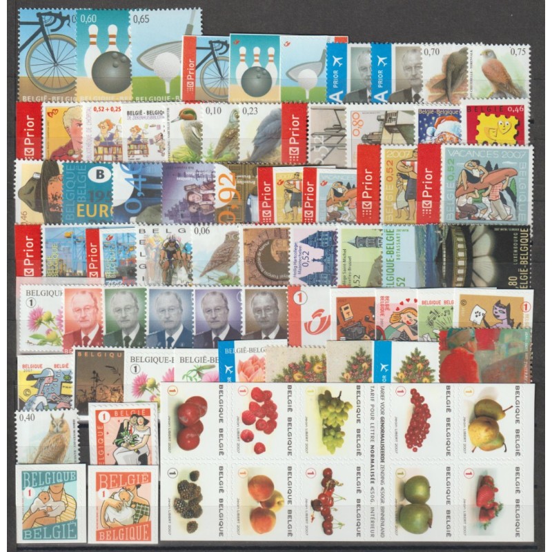 2007** - Year set - 72 stamps - Selling price 27% below face value - MNH