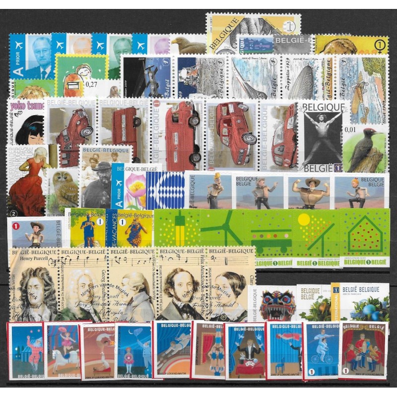 2009** - Year set - 60 stamps - Selling price 27% below face value - MNH