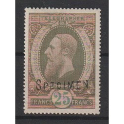 1889 - Telegraph - COB TG10* - Overprint "SPECIMEN" - MH