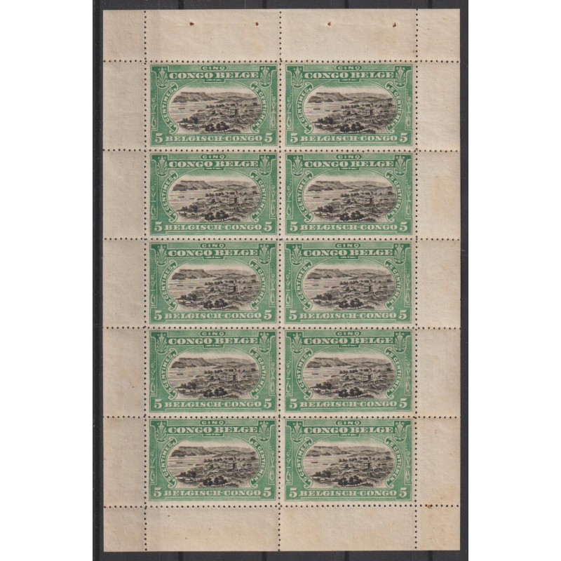 1915 - CONGO - Sheet - COB 64 - SCOTT 60 - With traces of rust