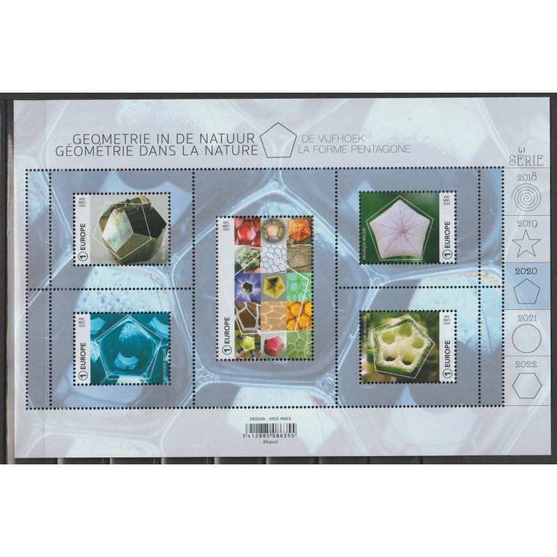 2020 - COB BL286** - Geometry in nature. The pentagon shape - MNH