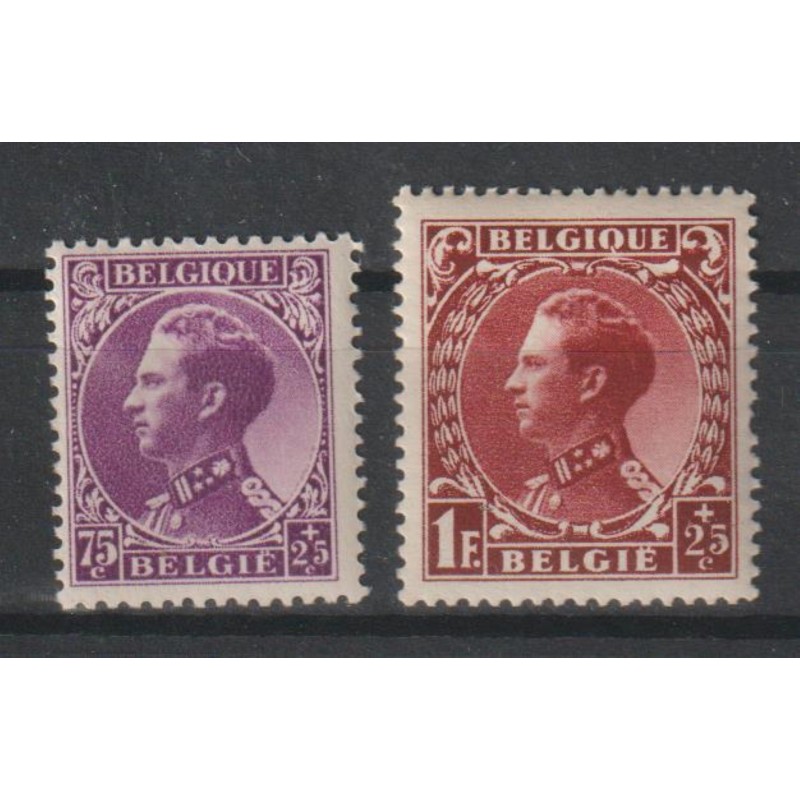 1934 - COB 391** + 393** - Scott B154/5 - MNH