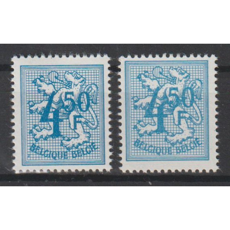 1974 - COB 1745 + 1745a** - Scott 425 - Blue and light blue - MNH